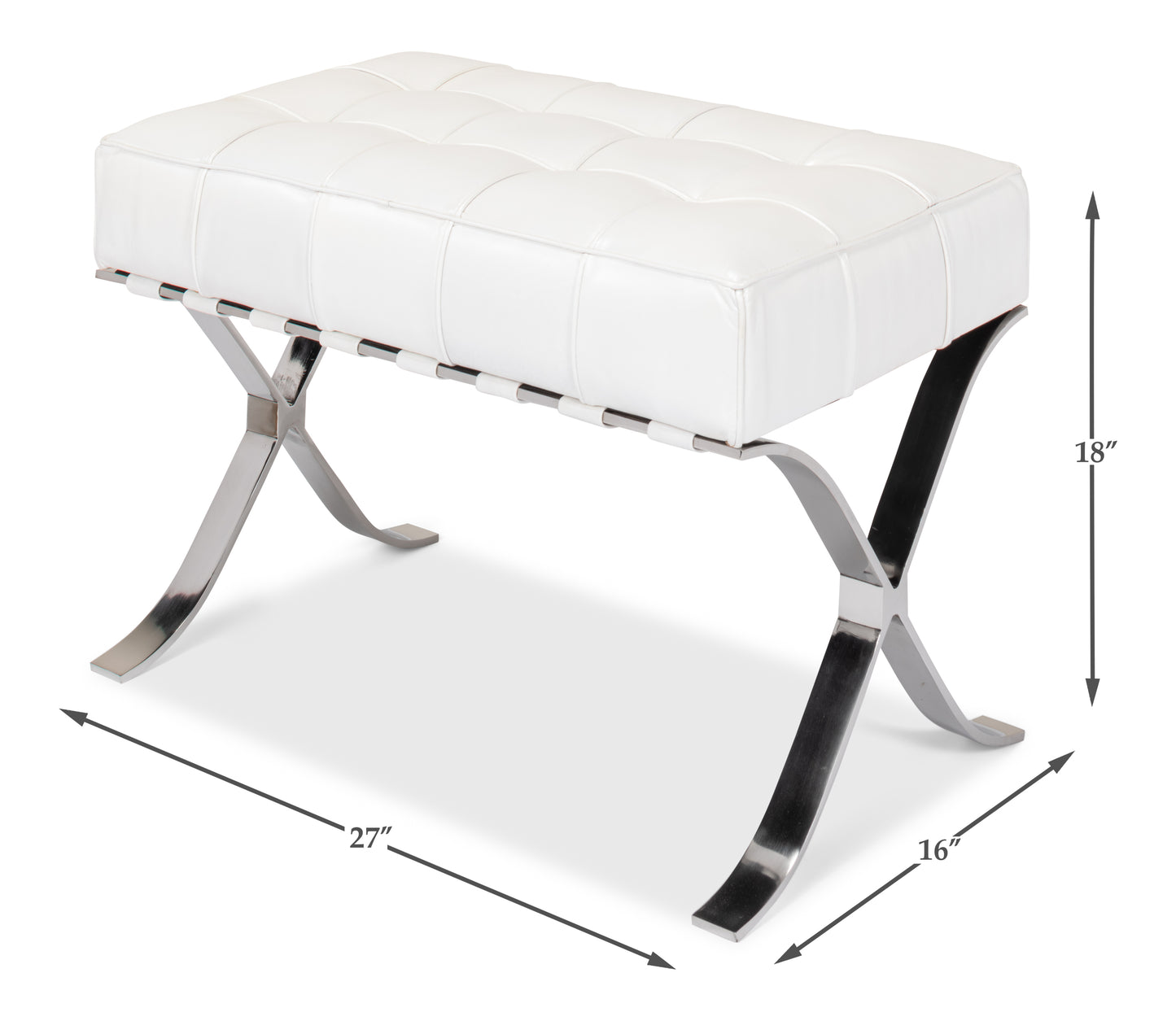 Sarreid - Catalunya Bench - White - Contemporary