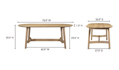 Moe's Home 76" Trie Dining Table