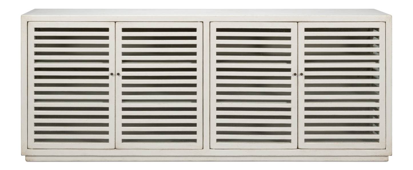 Sarreid - St. Nevis Sideboard  Antique White - White - Contemporary