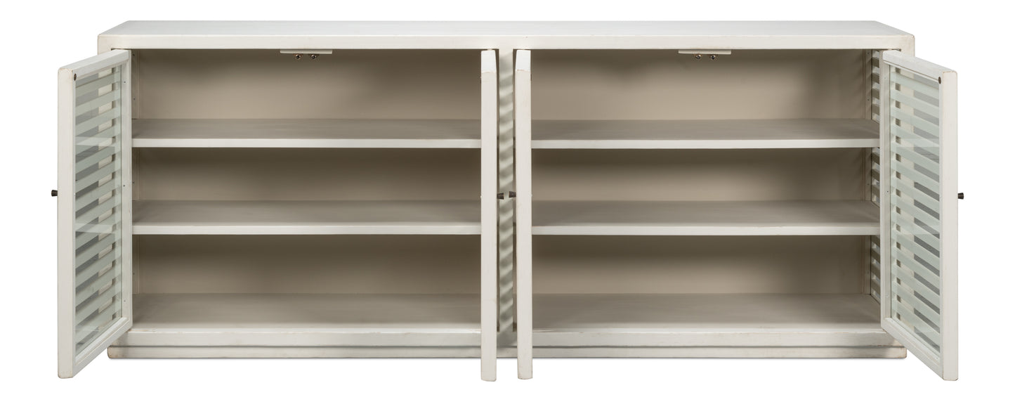 Sarreid - St. Nevis Sideboard  Antique White - White - Contemporary