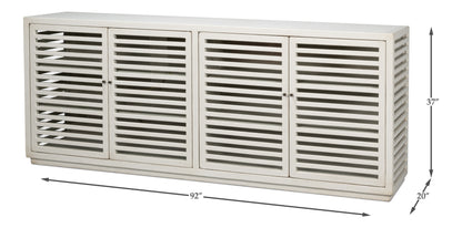 Sarreid - St. Nevis Sideboard  Antique White - White - Contemporary