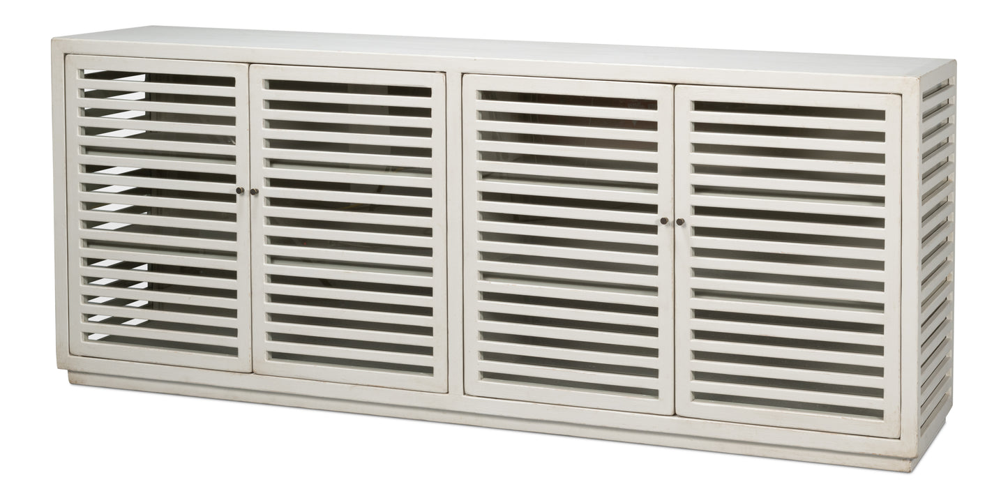 Sarreid - St. Nevis Sideboard  Antique White - White - Contemporary