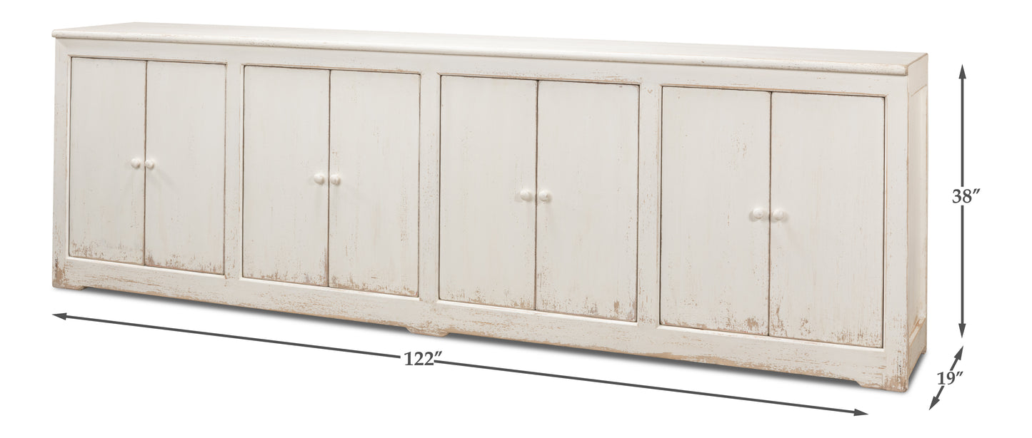 Sarreid - Eight Is Enough Sideboard  Whitewash - White - Traditional