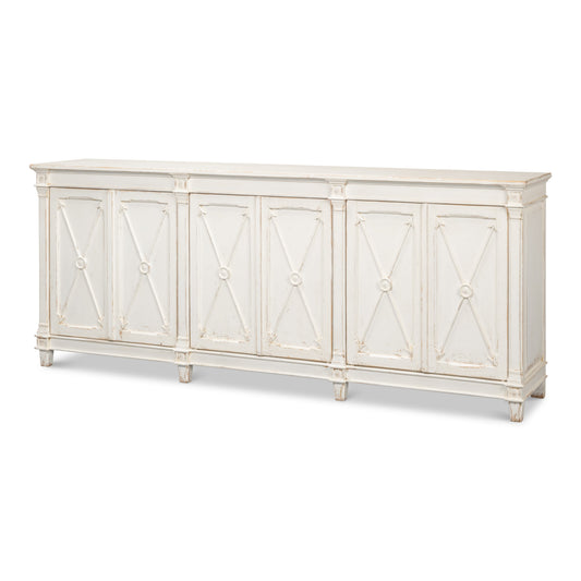 Sarreid - Marksman Sideboard  Whitewash - White - Traditional
