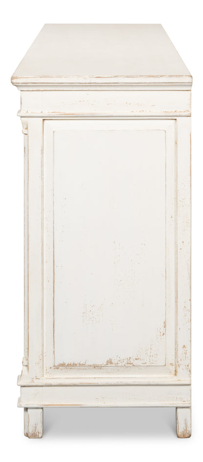 Sarreid - Marksman Sideboard  Whitewash - White - Traditional