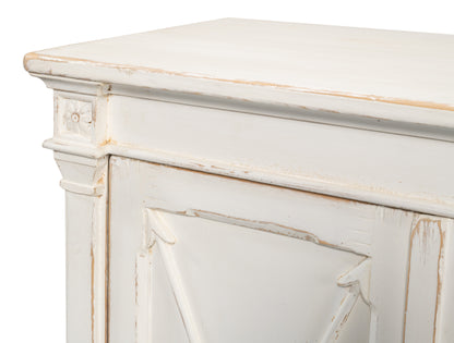 Sarreid - Marksman Sideboard  Whitewash - White - Traditional
