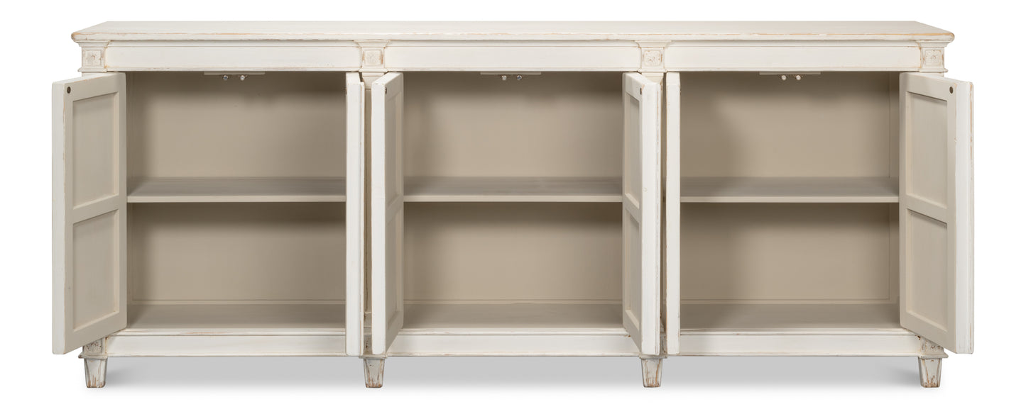 Sarreid - Marksman Sideboard  Whitewash - White - Traditional