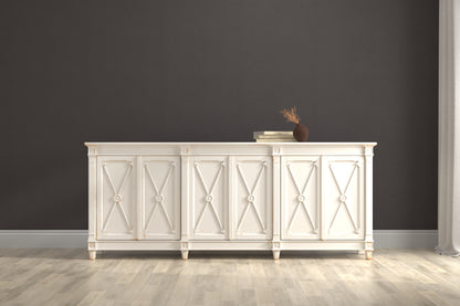 Sarreid - Marksman Sideboard  Whitewash - White - Traditional