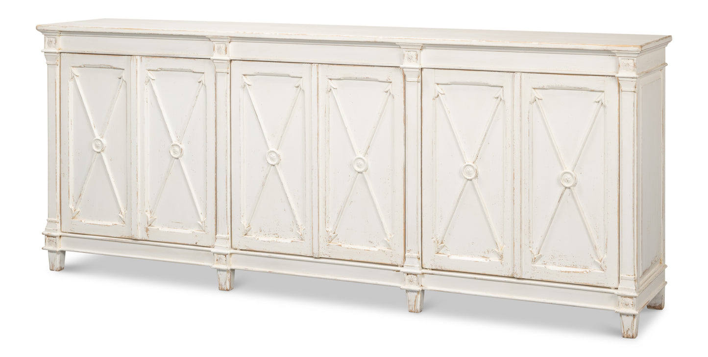 Sarreid - Marksman Sideboard  Whitewash - White - Traditional