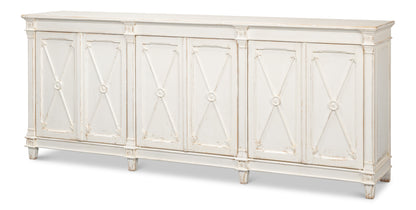 Sarreid - Marksman Sideboard  Whitewash - White - Traditional