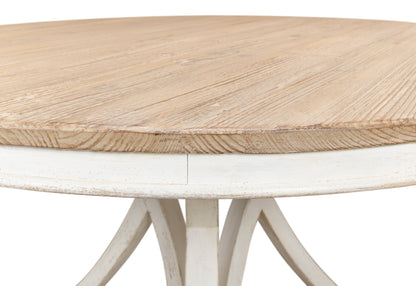 Sarreid - Flying Buttress Dining Table Ant. White - White - Transitional