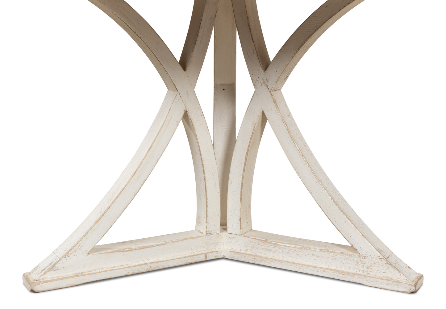 Sarreid - Flying Buttress Dining Table Ant. White - White - Transitional