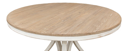 Sarreid - Flying Buttress Dining Table Ant. White - White - Transitional