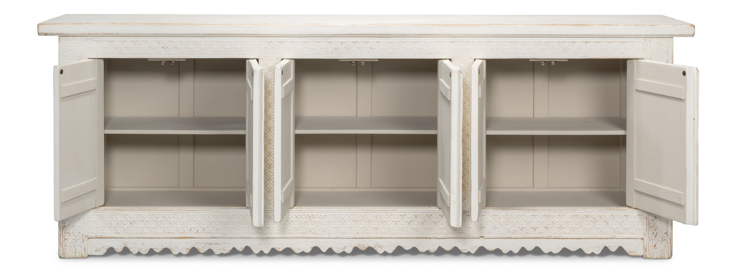 Sarreid - Persia Sideboard - White - Eclectic