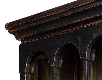 Sarreid - Edgar Allan Glass Bookcase - White - Traditional