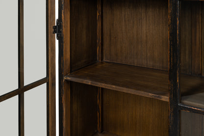 Sarreid - Edgar Allan Glass Bookcase - White - Traditional