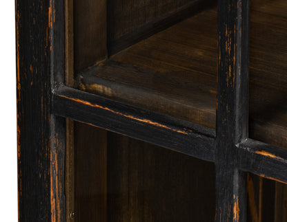 Sarreid - Edgar Allan Glass Bookcase - White - Traditional