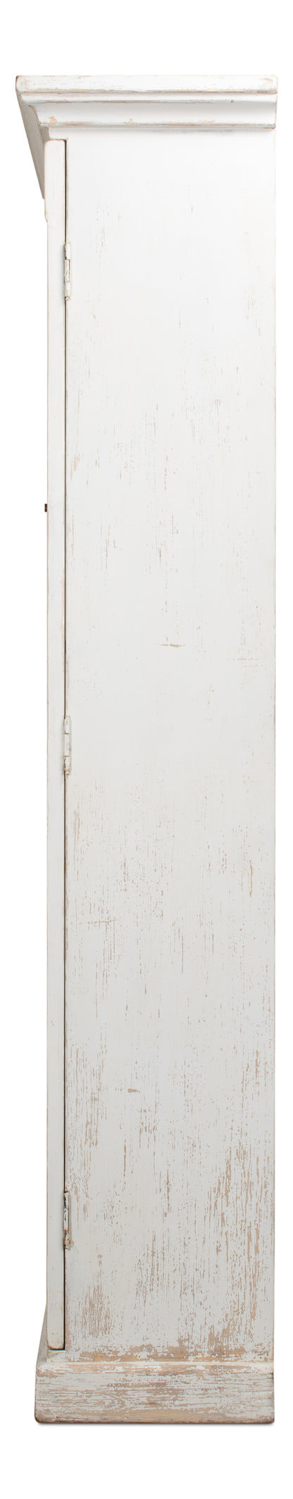 Sarreid - Edgar Allan Glass Bookcase - White - Traditional