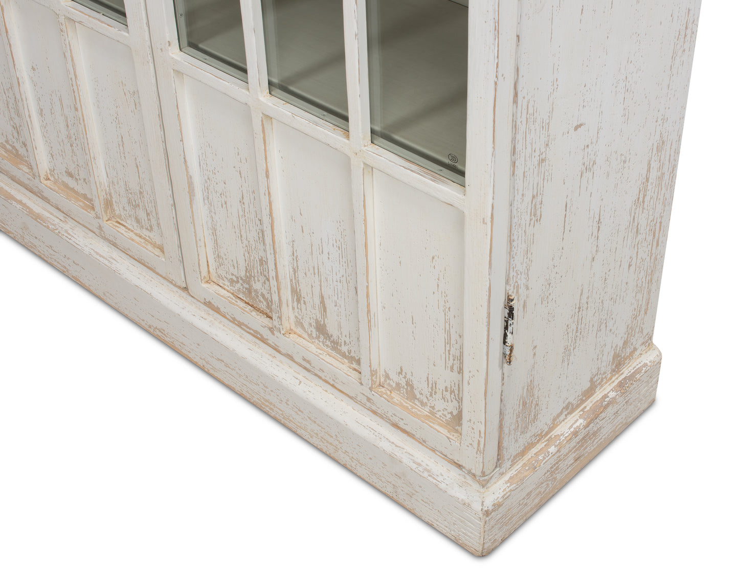 Sarreid - Edgar Allan Glass Bookcase - White - Traditional