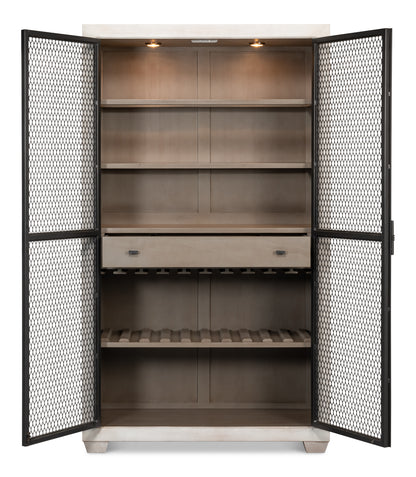 Sarreid - Vineyards Bar Cabinet - White - Traditional