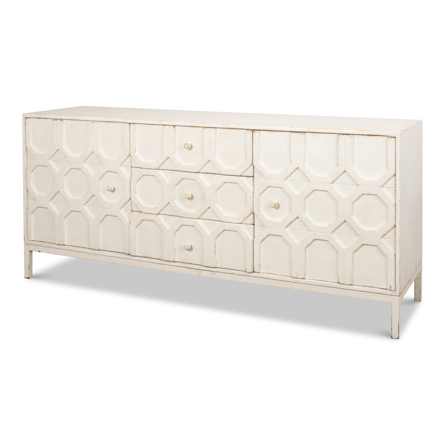 Sarreid - Becket Sideboard  Antique White - White - Transitional