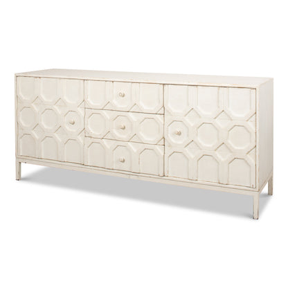 Sarreid - Becket Sideboard  Antique White - White - Transitional