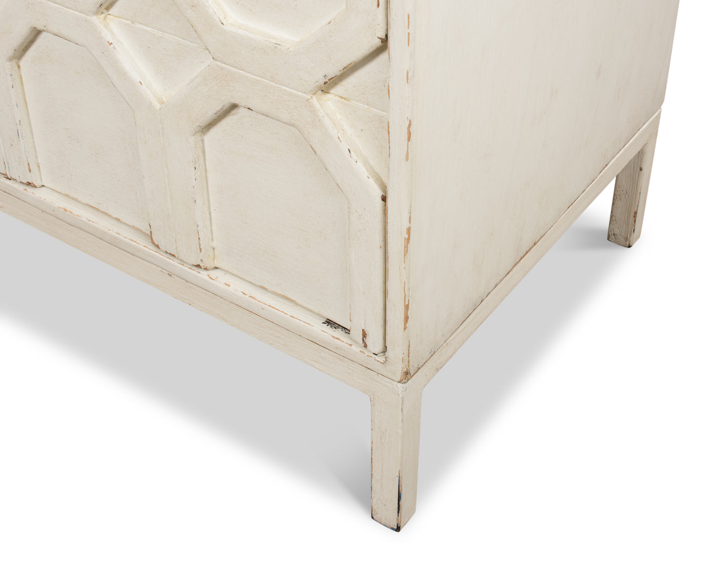 Sarreid - Becket Sideboard  Antique White - White - Transitional