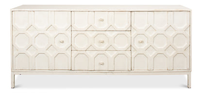 Sarreid - Becket Sideboard  Antique White - White - Transitional