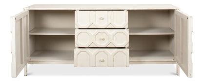 Sarreid - Becket Sideboard  Antique White - White - Transitional