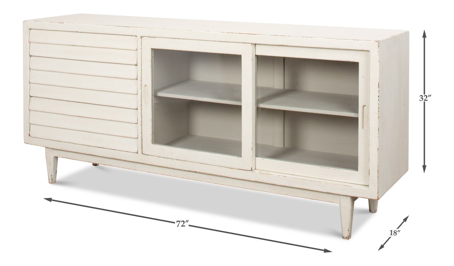 Sarreid - Reese Sideboard  Antique White - White - Transitional