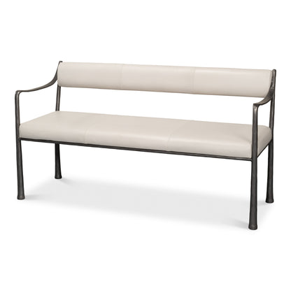 Sarreid - Eliana Bench - White - Modern