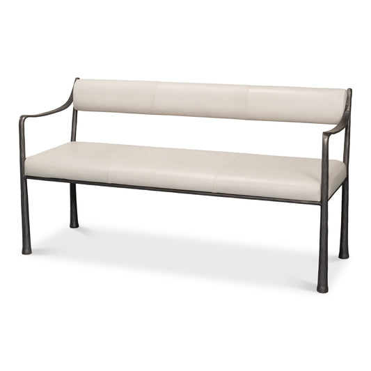 Sarreid - Eliana Bench - White - Modern