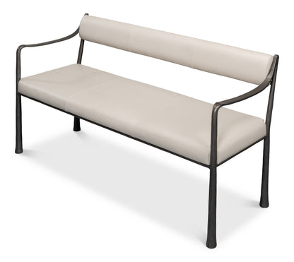 Sarreid - Eliana Bench - White - Modern