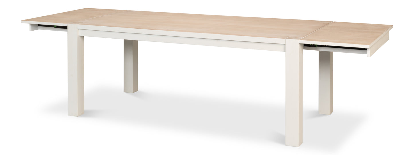 Sarreid - Duncan Dining Table - White - Transitional - extendable