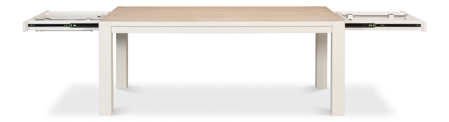 Sarreid - Duncan Dining Table - White - Transitional - extendable