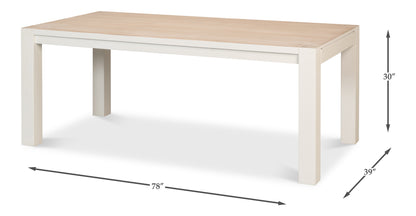 Sarreid - Duncan Dining Table - White - Transitional - extendable