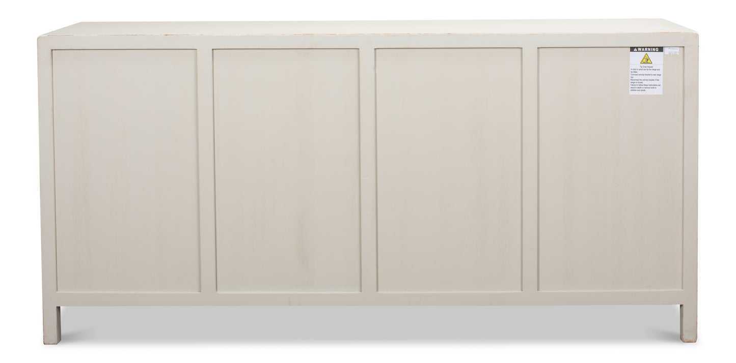 Sarreid - Ezra Sideboard  Antique White - White - Transitional