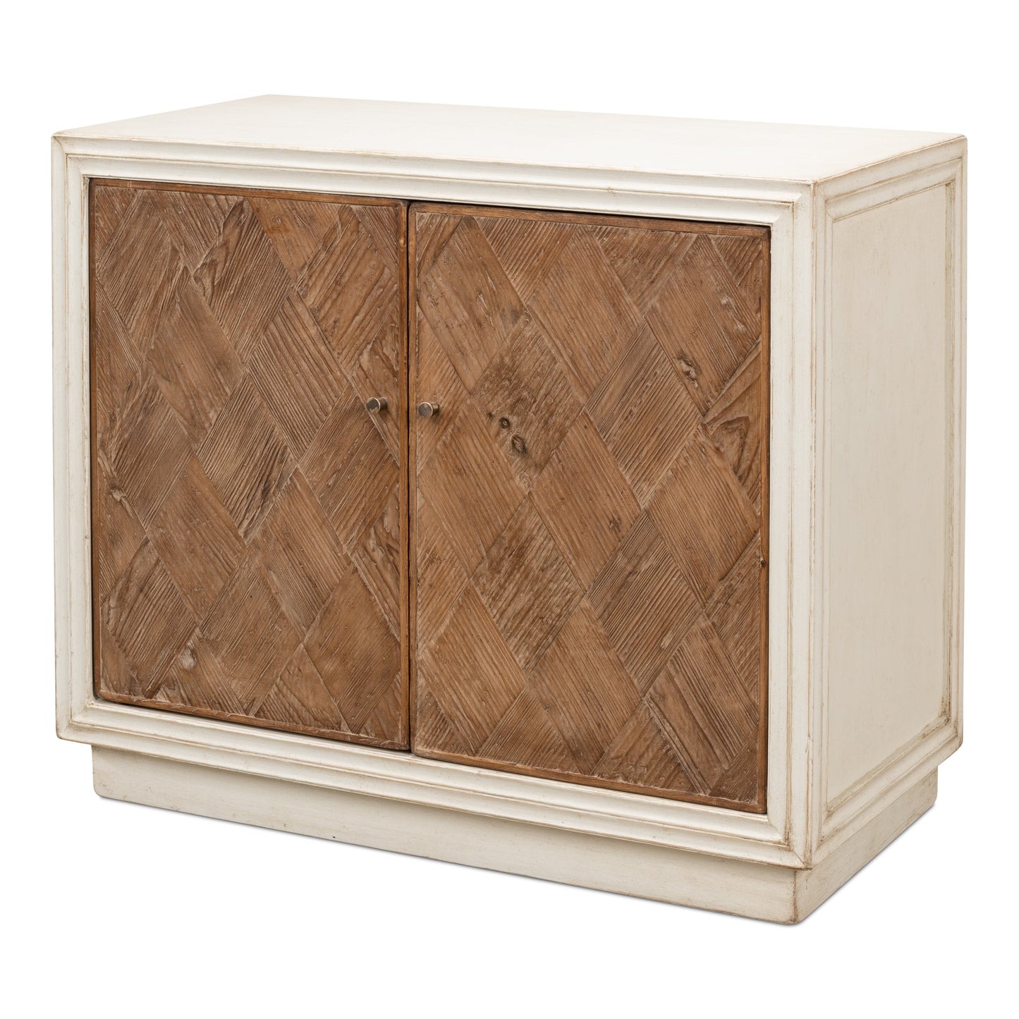 Sarreid - Argyle Sideboard  2 Doors  Antique White - White - Transitional