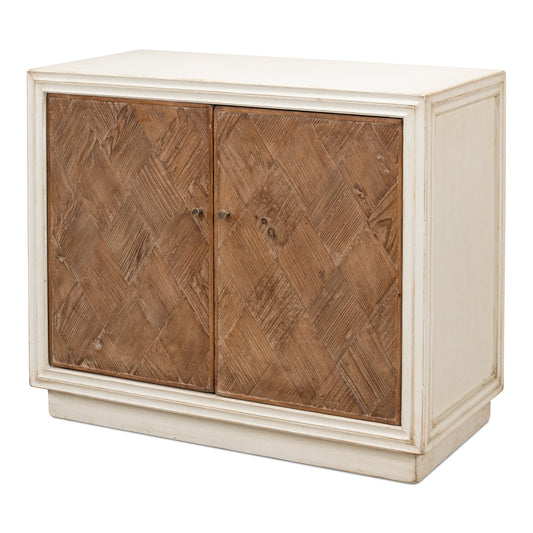 Sarreid - Argyle Sideboard  2 Doors  Antique White - White - Transitional