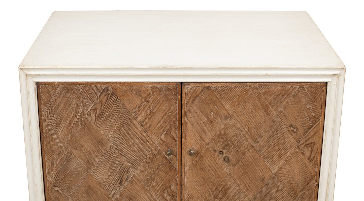 Sarreid - Argyle Sideboard  2 Doors  Antique White - White - Transitional