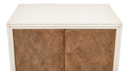 Sarreid - Argyle Sideboard  2 Doors  Antique White - White - Transitional