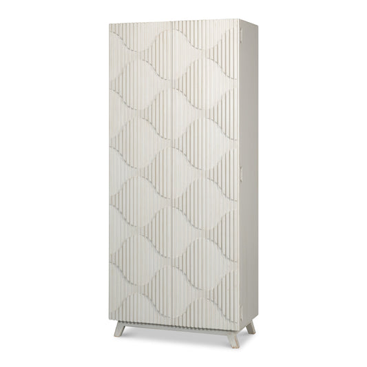 Sarreid - Lola Cupboard  Antique White - White - Transitional