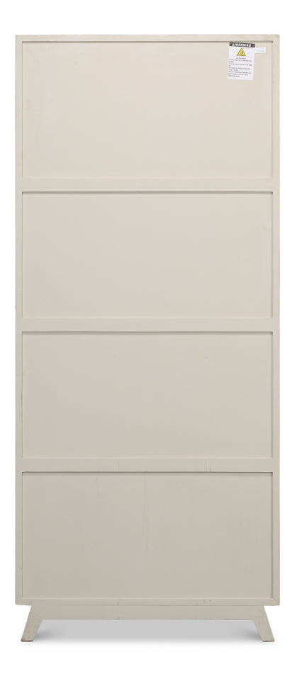 Sarreid - Lola Cupboard  Antique White - White - Transitional