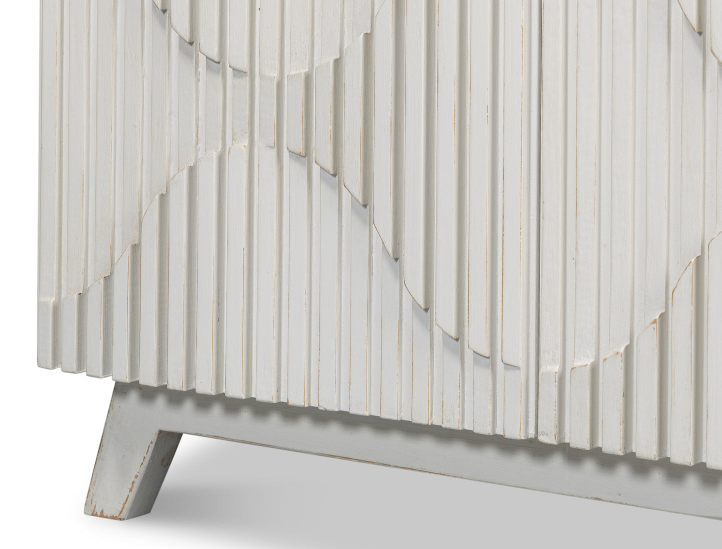 Sarreid - Lola Cupboard  Antique White - White - Transitional