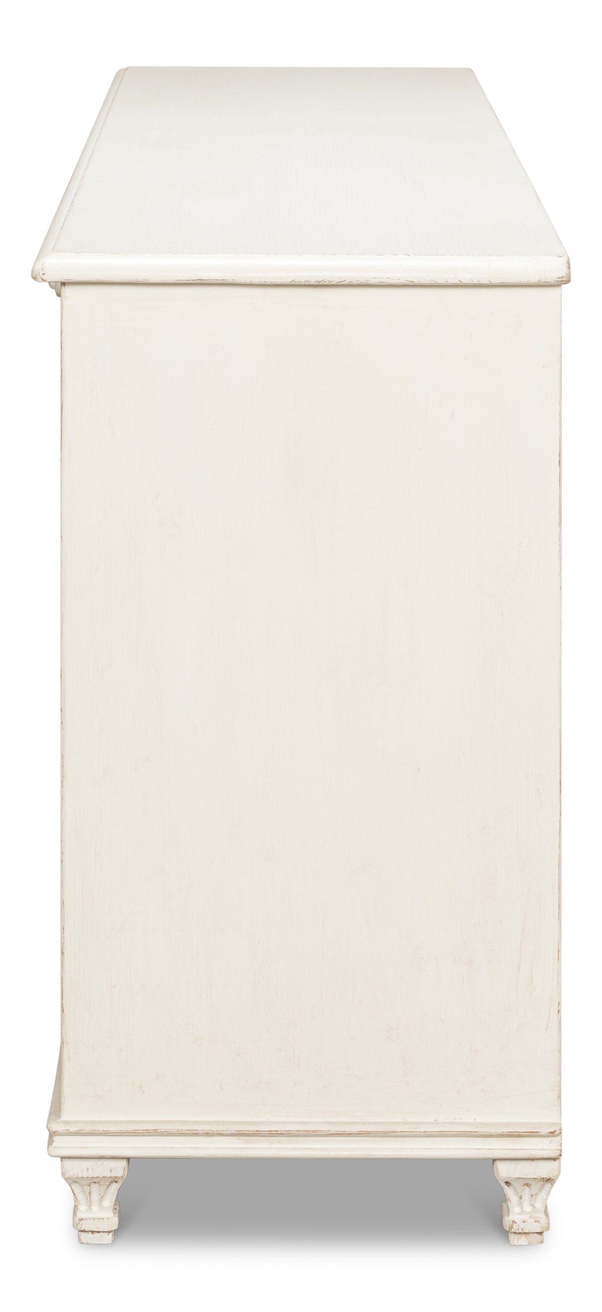 Sarreid - Ribbon Three Door Sideboard  Ant.White - White - Transitional