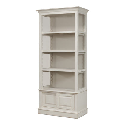 Sarreid - Zoey Bookcase  Antique White - White - Transitional