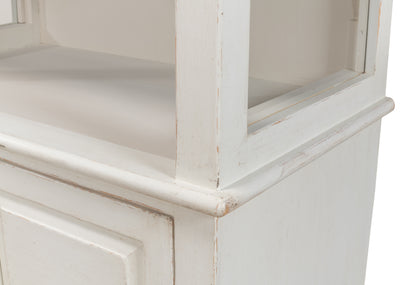 Sarreid - Zoey Bookcase  Antique White - White - Transitional