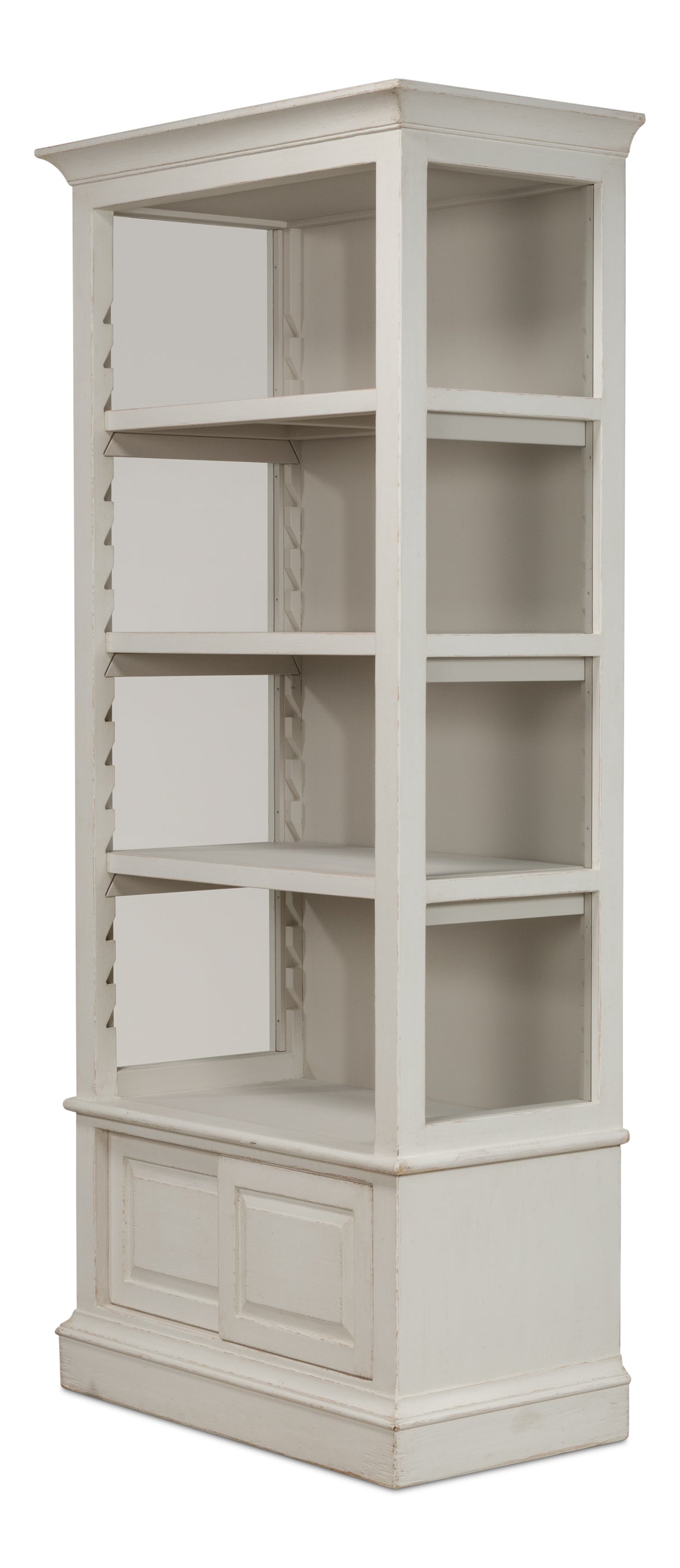 Sarreid - Zoey Bookcase  Antique White - White - Transitional