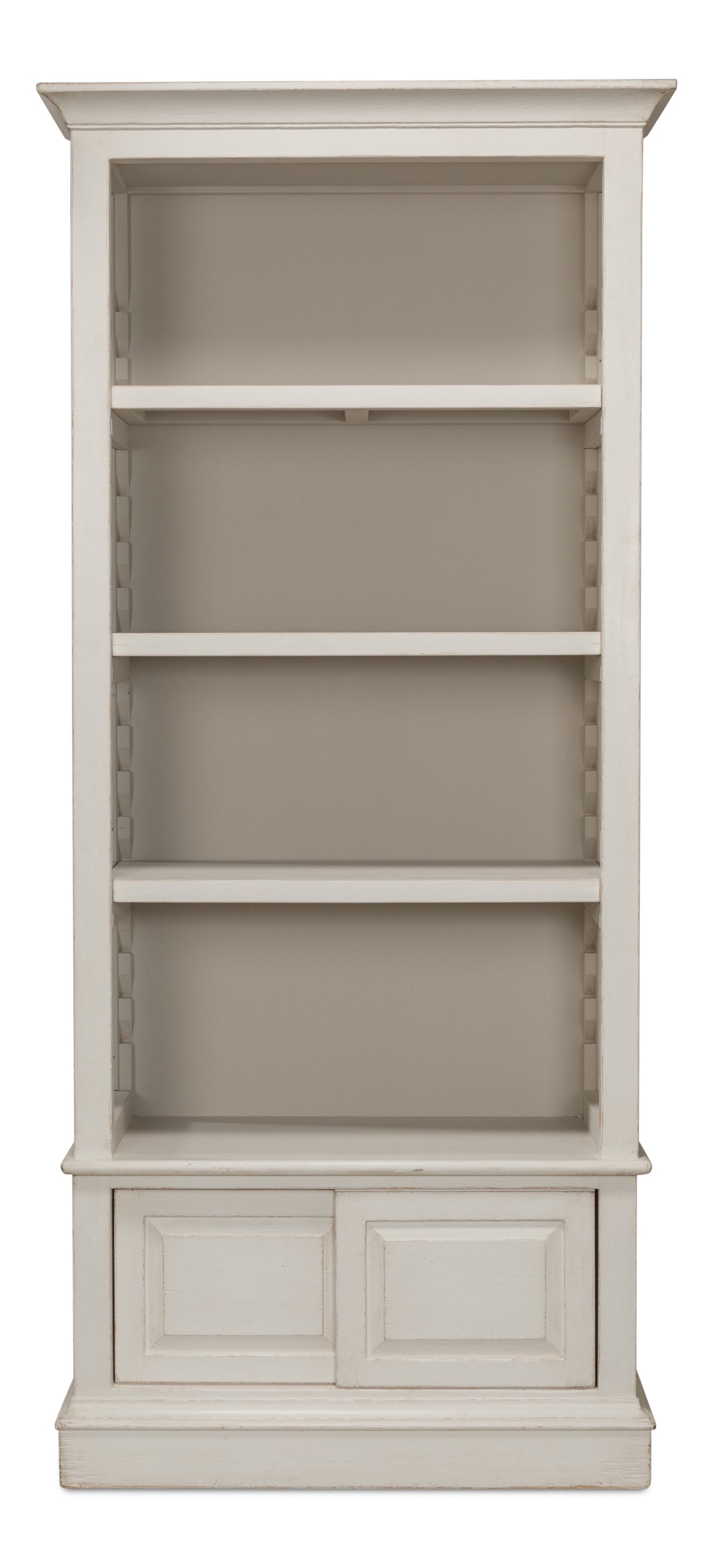 Sarreid - Zoey Bookcase  Antique White - White - Transitional