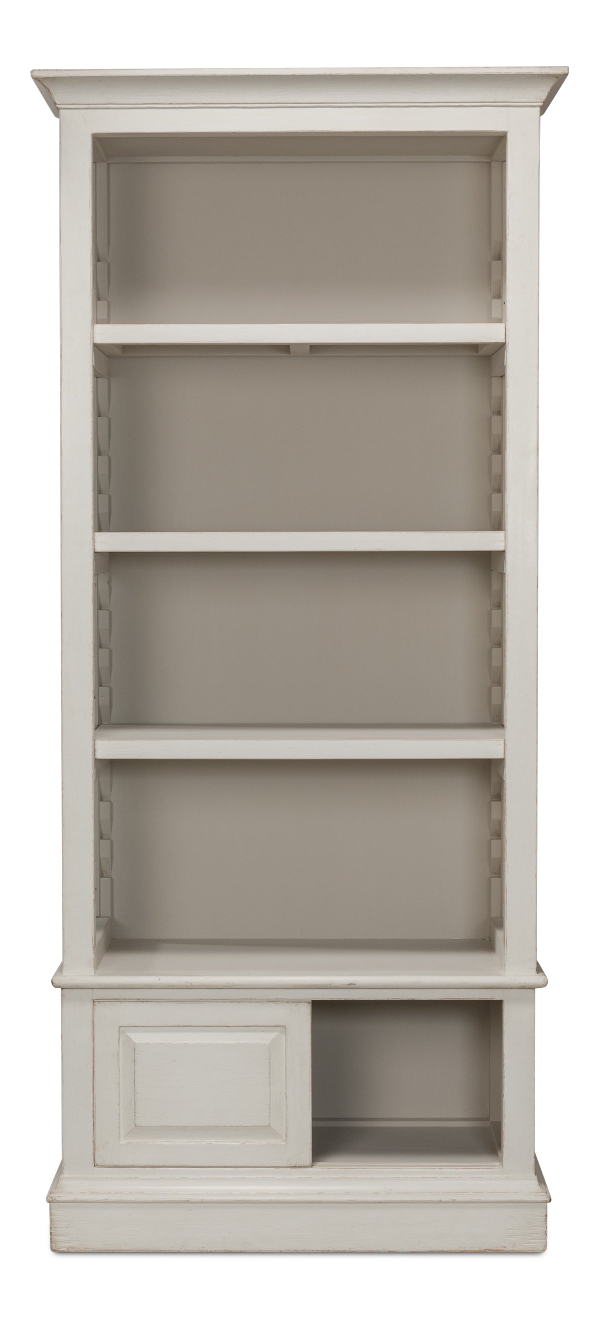 Sarreid - Zoey Bookcase  Antique White - White - Transitional